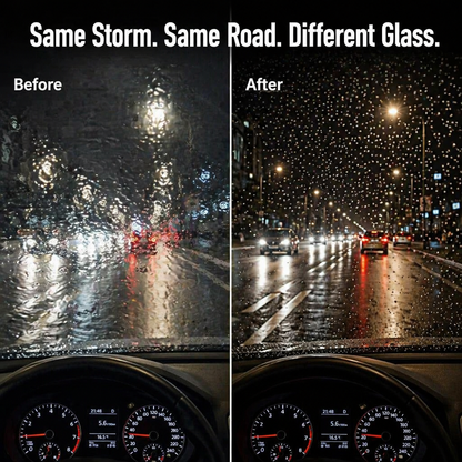 ClearVue™ Glide — Instantly Clear Rain-Slicked Glass for Safer, Stress-Free Night Drives