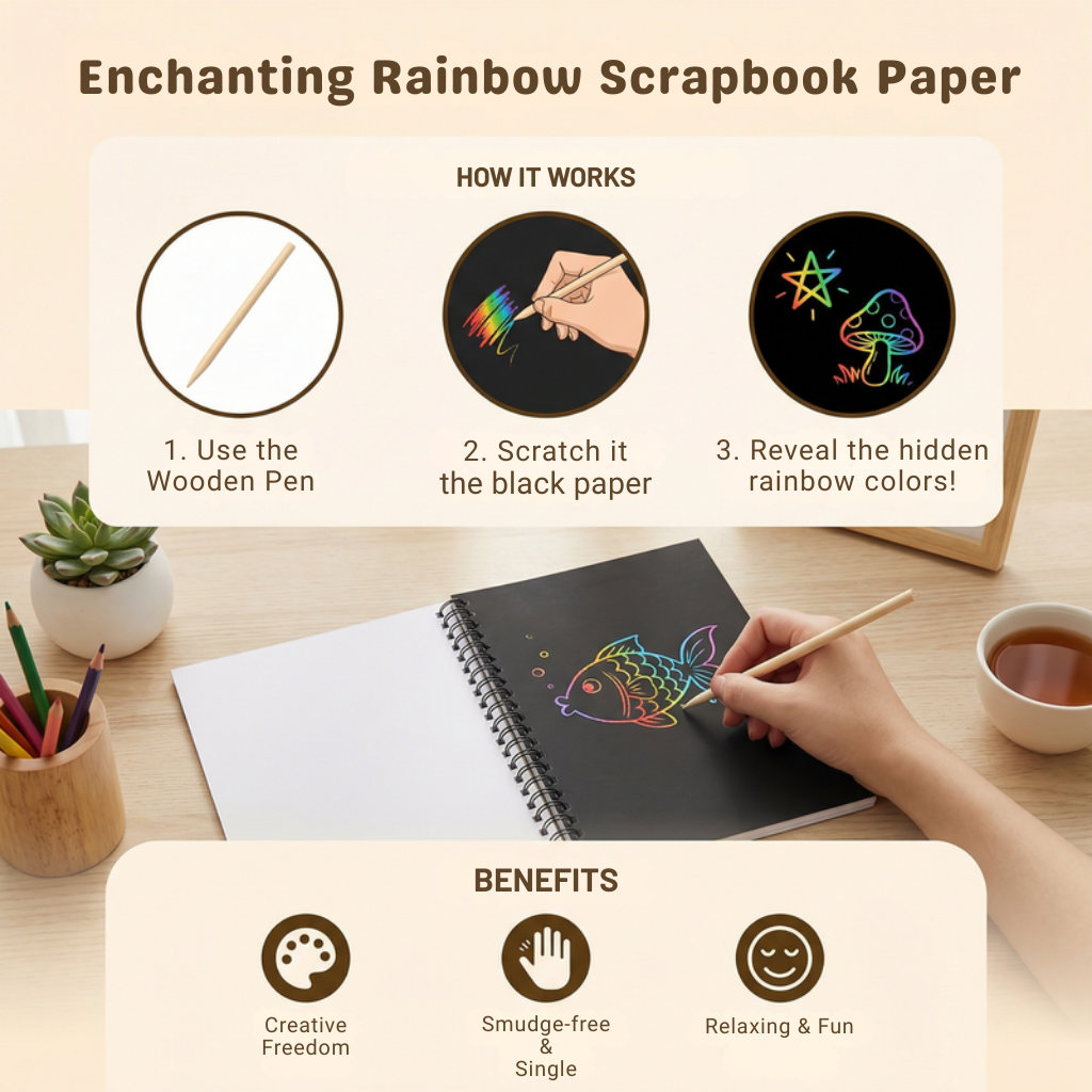 SpectraSwipe™ — Ignite Your Creativity and Melt Stress with Every Mess-Free Scratch