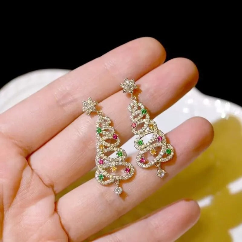 RadiantLux™ Christmas Earrings — Illuminate Every Celebration with Effortless, All-Day Sparkle