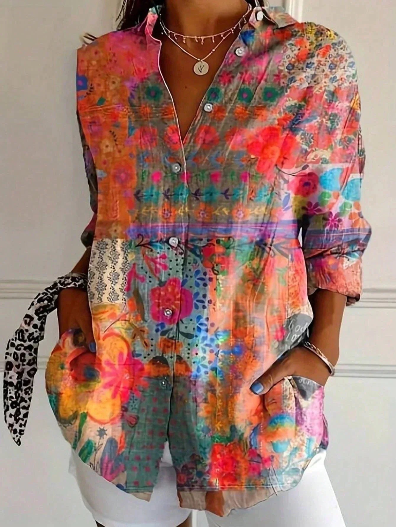 LumiraFlow™ Blouse — Unleash Bold Confidence with Every Wear and Never-Fade Comfort