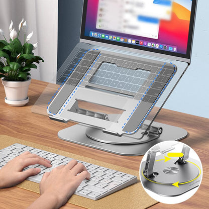 FlowLift™ Stand — End Neck Pain and Boost Focus with Effortless 360° Comfort
