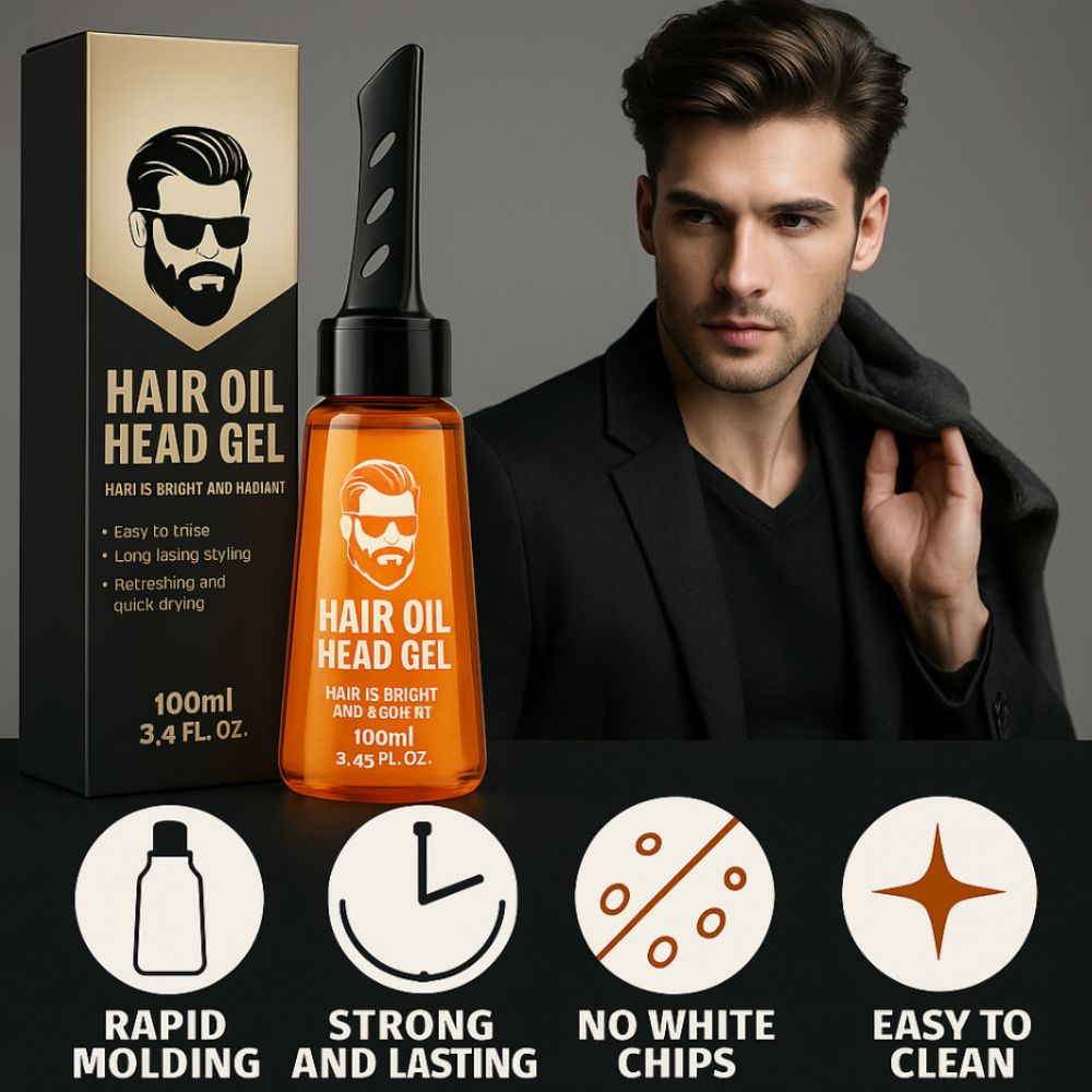 StratoHold™ Precision Styling Gel Comb — Master Every Strand with Flake-Free, Nourishing Hold That Lasts All Day