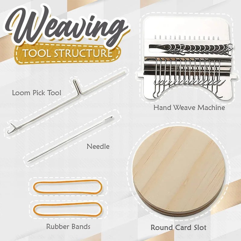 WeaveCraft™ Mini Loom — Transform Your Worn-Out Clothes into Stunning Creations Instantly