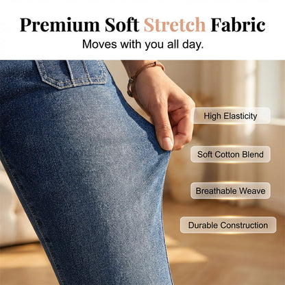 LibraSkin™ – Stretch Denim Capris with Mid-Rise Waist for Curve Sculpting