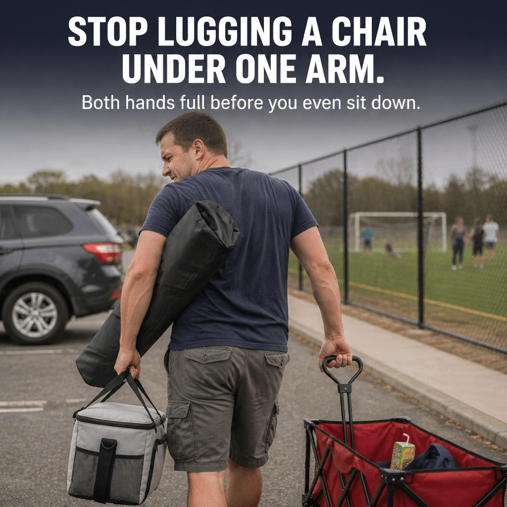 TrailEase™ — Wear Your Comfort, Sit Anywhere, and Free Your Hands Instantly