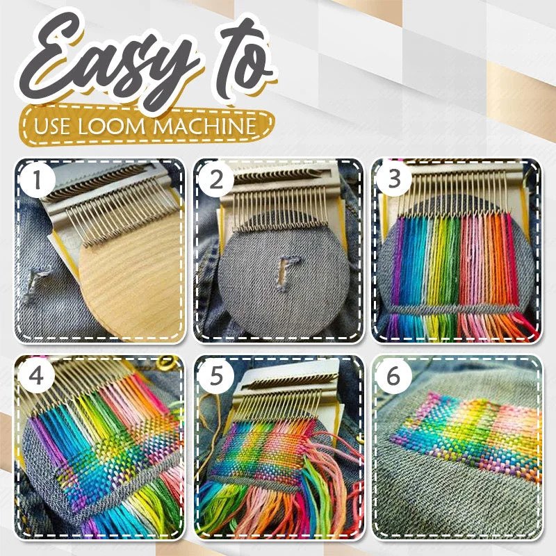WeaveCraft™ Mini Loom — Transform Your Worn-Out Clothes into Stunning Creations Instantly