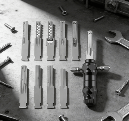 SteelEdge™ 9-Blade Tubular Pick Set — Command Every Lock with Lightning-Fast Precision and Unstoppable Control