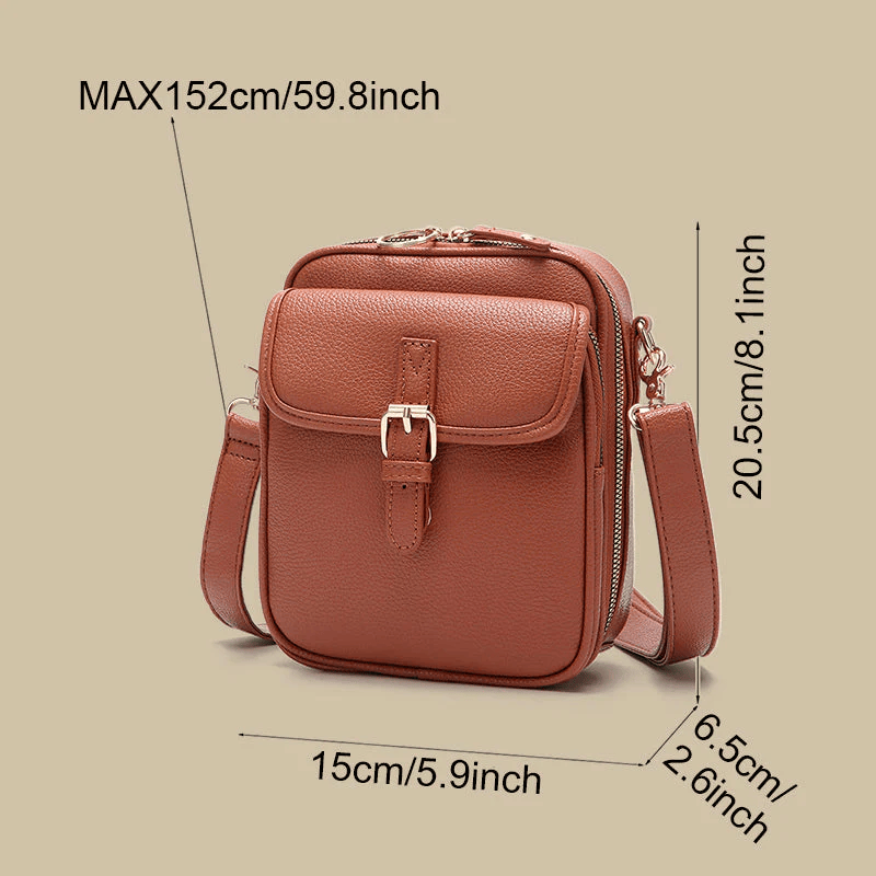Strathmere™ Leather Crossbody — Effortless Style and Organized Freedom in Every Step