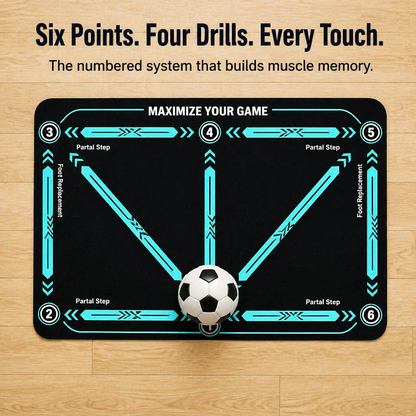 StrideMaster™ — Practice Genuine Match Footwork Directly on Your Living Room Floor