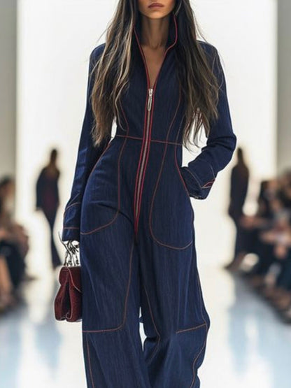 VentiLuxe™ Wide-Leg Denim Jumpsuit — Slip Into Effortless Style and Unstoppable Confidence Every Day