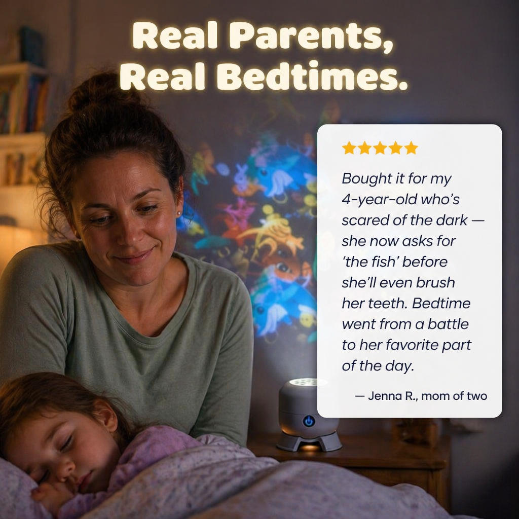 AquaLume™ — Soothe Restless Sleep with a Living Underwater Light Display