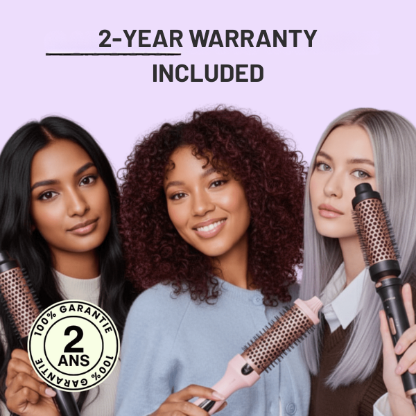 GlideAura™ Ionic Ceramic Heated Brush — Transform Frizz into Silky, Head-Turning Shine Instantly