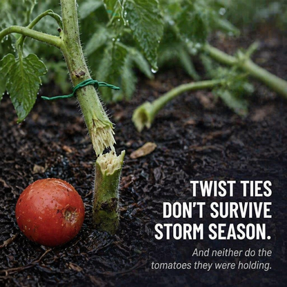 VerdiClip™ — Keep Tomatoes Upright, Skip the Twist Ties, Protect Every Stem from Breaking