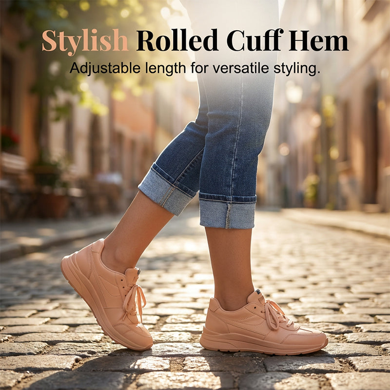 LibraSkin™ – Stretch Denim Capris with Mid-Rise Waist for Curve Sculpting