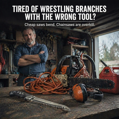 BranchBoss™ — Cut 35cm Branches Cordlessly and Quietly in Seconds