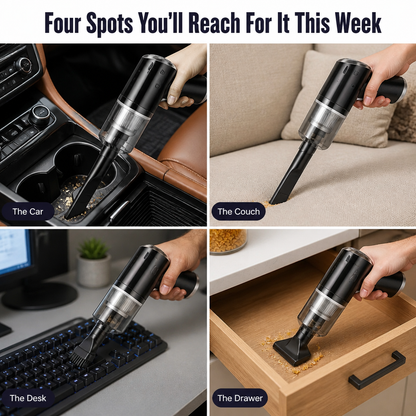 SwiftSweep™ — Drag Away Crumbs, Hair & Dust From Corners Big Vacuums Overlook