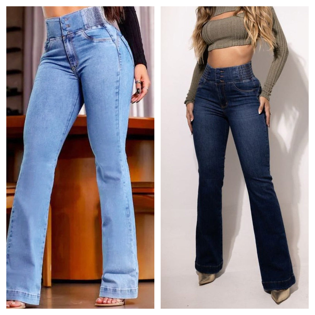 CurveCraft™ High Waist Flare Jeans — Sculpt Your Waist, Lengthen Your Legs, Wear Confidence All Day