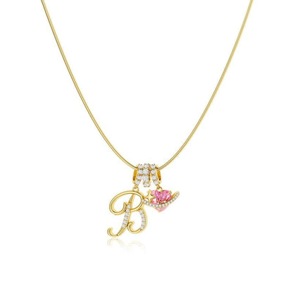 AuraNest™ 3-Layer Initial Necklace — Wear Your Story in Radiant Gold and Effortless Elegance