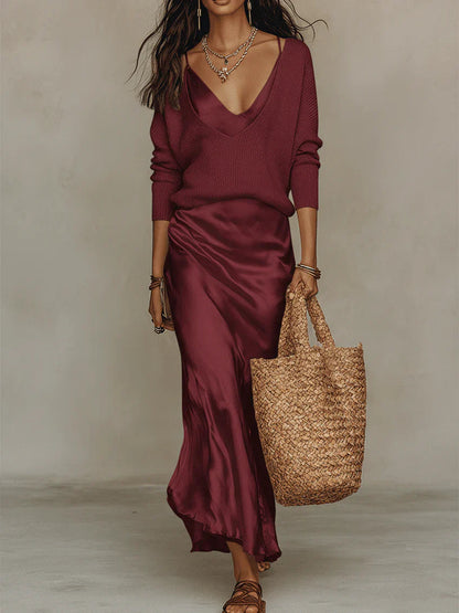 SilqueVive™ Dress Set — Unleash Effortless Glamour and All-Day Confidence