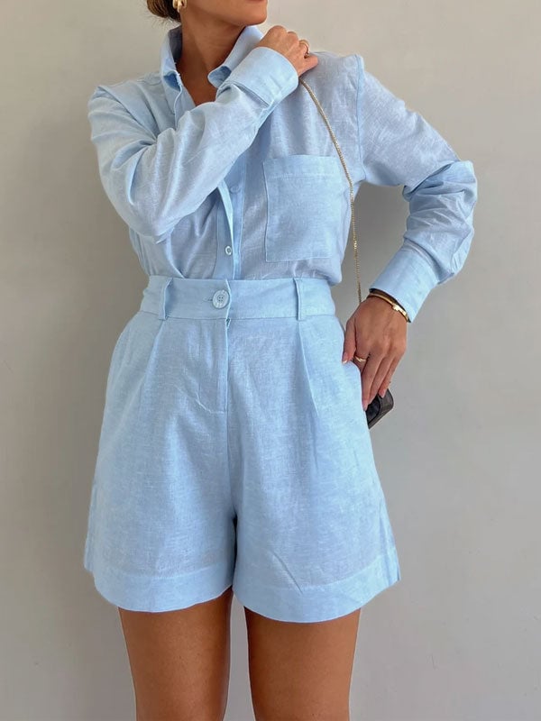 BreezeAura™ Linen Set — Stay Fresh and Flawless in Effortless Summer Cool