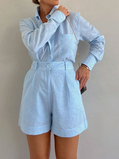 BreezeAura™ Linen Set — Stay Fresh and Flawless in Effortless Summer Cool