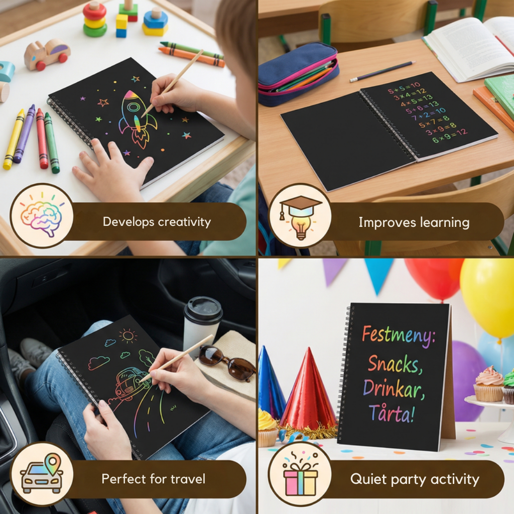 SpectraSwipe™ — Ignite Your Creativity and Melt Stress with Every Mess-Free Scratch