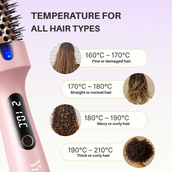 GlideAura™ Ionic Ceramic Heated Brush — Transform Frizz into Silky, Head-Turning Shine Instantly