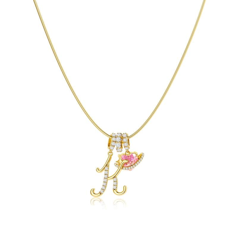 AuraNest™ 3-Layer Initial Necklace — Wear Your Story in Radiant Gold and Effortless Elegance