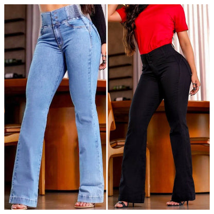 CurveCraft™ High Waist Flare Jeans — Sculpt Your Waist, Lengthen Your Legs, Wear Confidence All Day