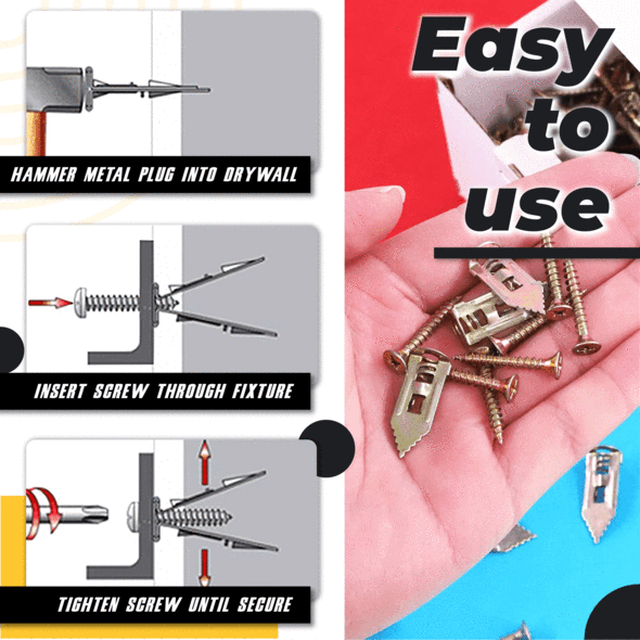 IronGrip™ Anchors — Hang Heavy with Rock-Solid Strength and Zero Wall Damage
