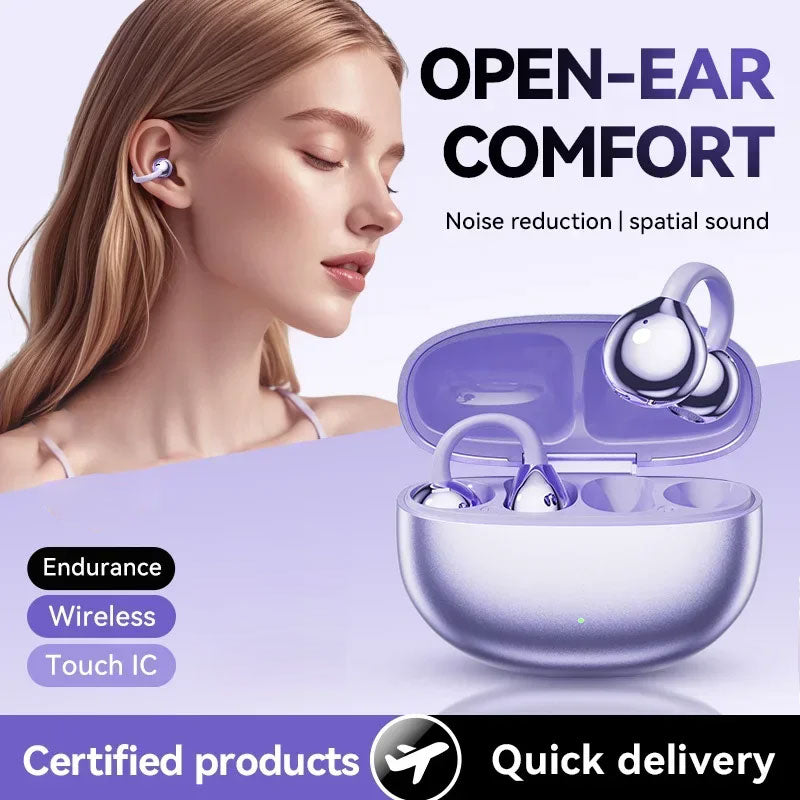 AirPulse™ Ear Clip Headphones — Feel Weightless and Unstoppable with Crystal-Clear Sound That Moves With You