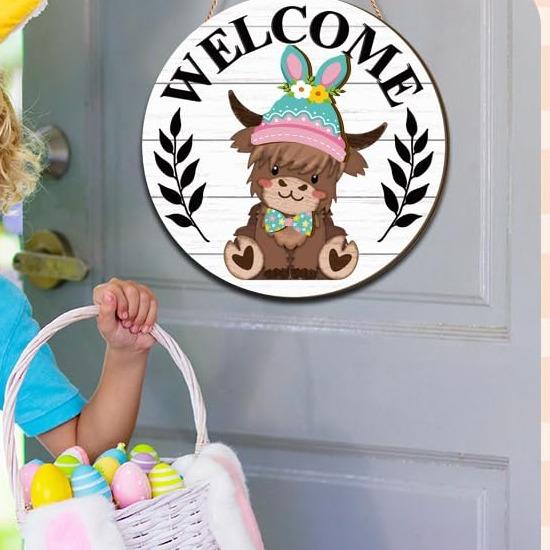 MagneMoo™ Highland Cow Sign — Transform Your Entryway Into a Joyful, Ever-Changing Celebration Centerpiece