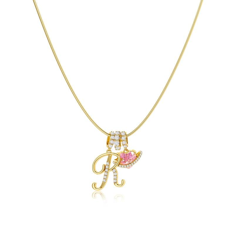 AuraNest™ 3-Layer Initial Necklace — Wear Your Story in Radiant Gold and Effortless Elegance