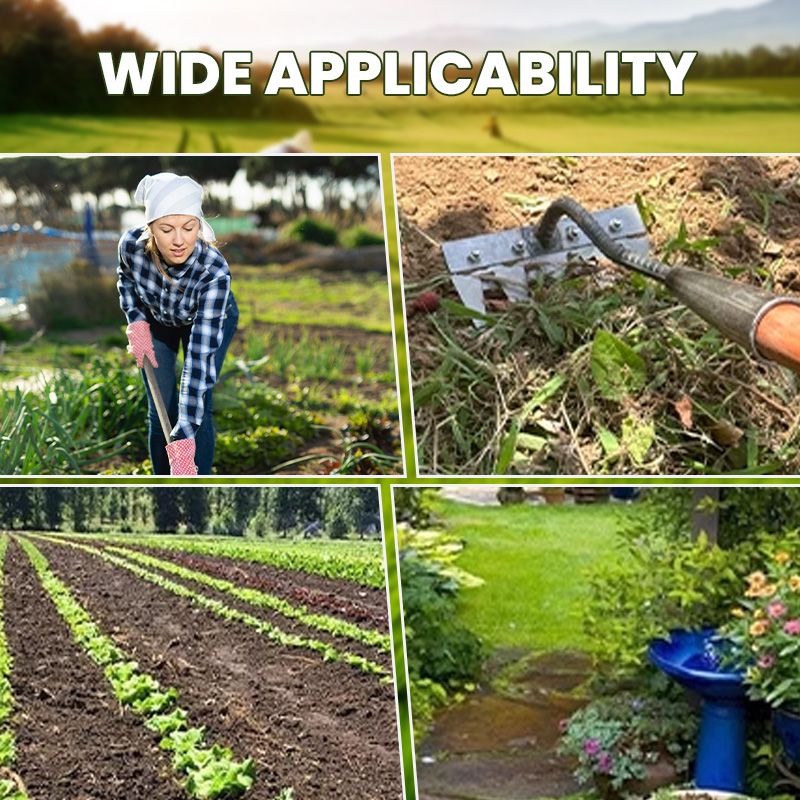 TerraClaw™ Carbon Steel Weed Rake — Slash Weeds Fast While Protecting Every Root for a Thriving Garden