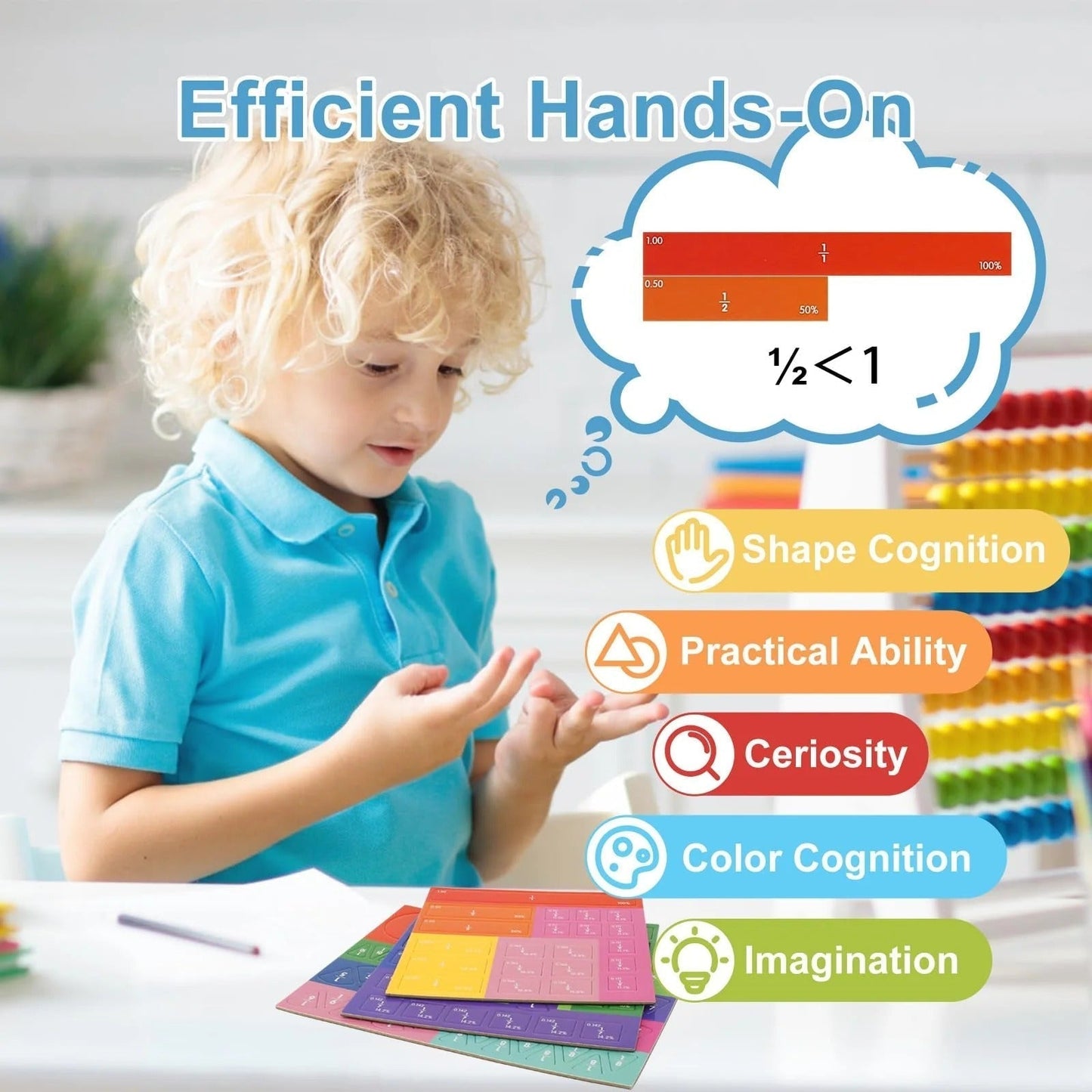 NumeriSnap™ — Ignite Your Child’s Joy and Confidence with Every Fraction Tactile Play
