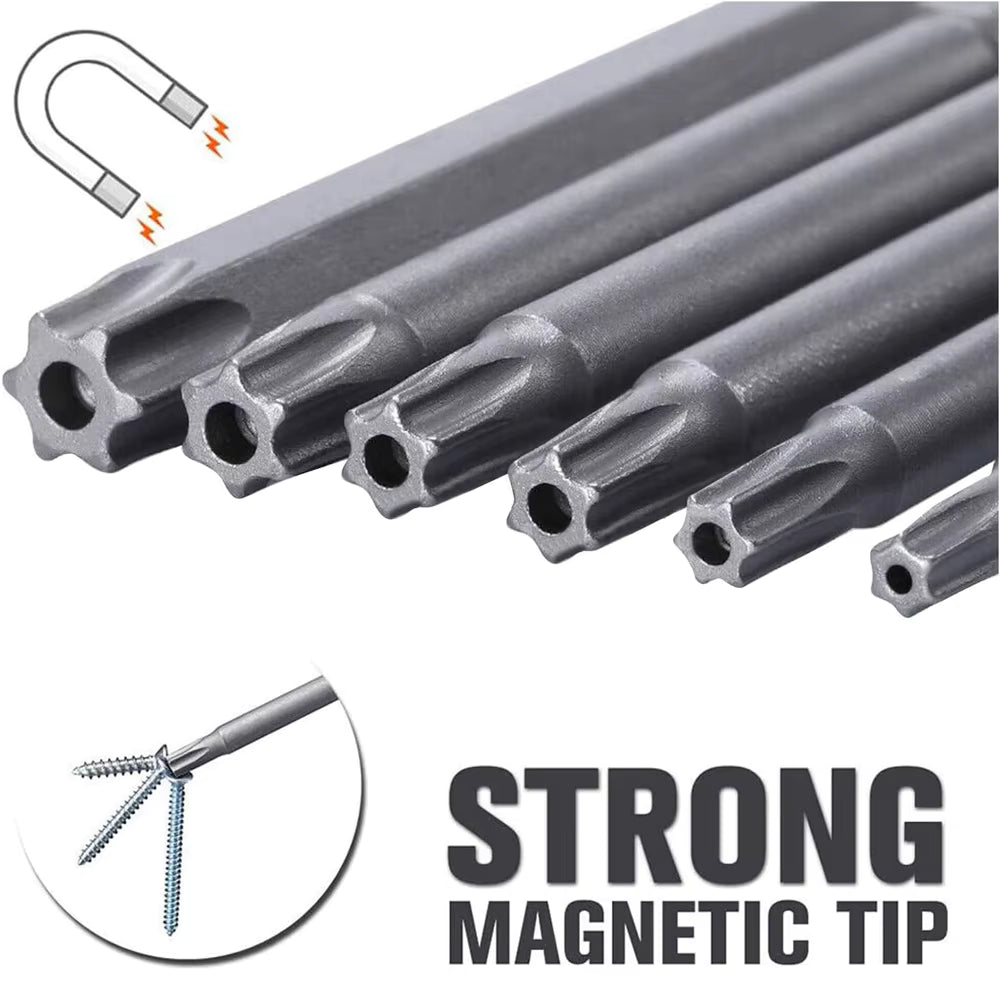 Torx Security Bit Set Tamper-Proof S2 Shock-Resistant Magnetic 11-Piece