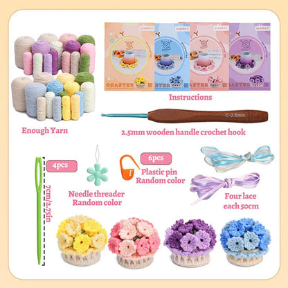 VividBloom™ DIY Crochet Kit — Transform Your Table into a Blooming Masterpiece of Joy and Color