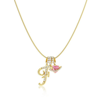 AuraNest™ 3-Layer Initial Necklace — Wear Your Story in Radiant Gold and Effortless Elegance