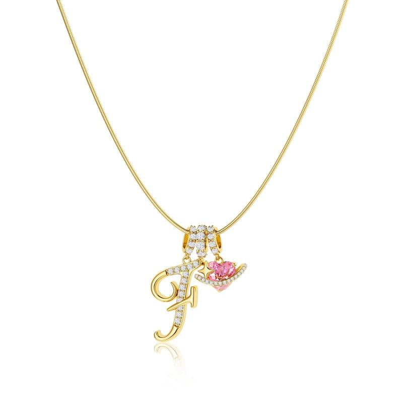 AuraNest™ 3-Layer Initial Necklace — Wear Your Story in Radiant Gold and Effortless Elegance