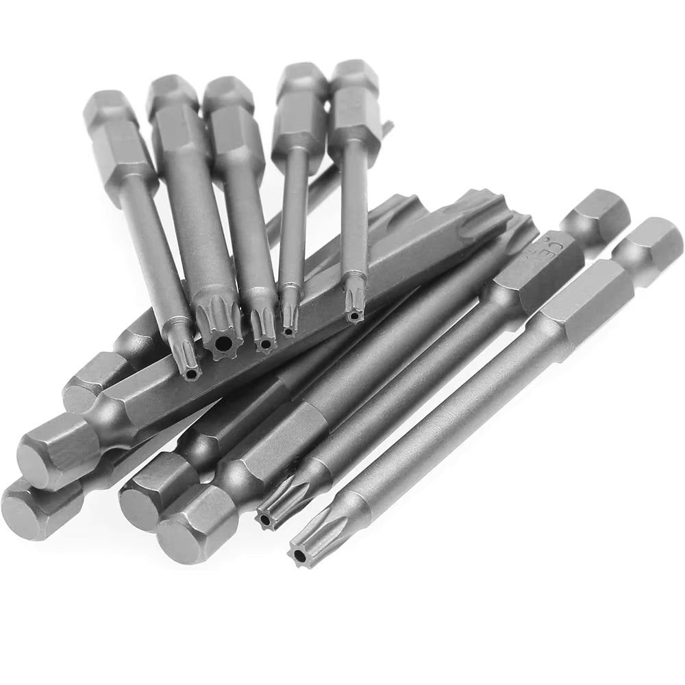 Torx Security Bit Set Tamper-Proof S2 Shock-Resistant Magnetic 11-Piece
