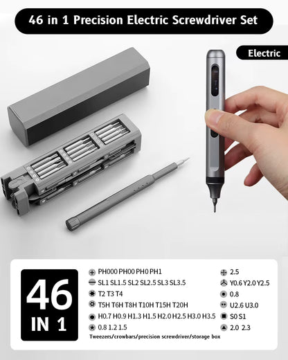 Precision Screwdriver Set 46 In 1 Magnetic S2 Steel