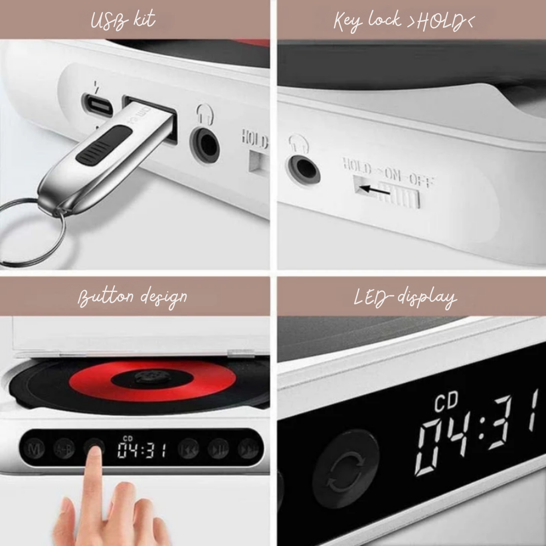 PulseWave™ Portable CD Player — Escape into Pure, Portable Sound Freedom Everywhere You Go