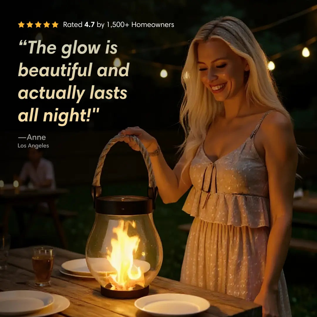 BlazeAura™ — Ignite Endless Evenings with Safe, Sun-Powered Firelight