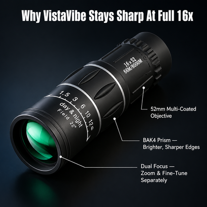 VistaVibe™ — View Sports, Wildlife, and Concerts 16x Closer Right From Your Pocket