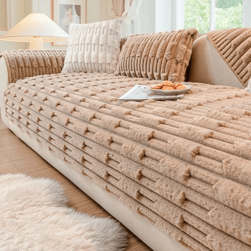 VelvetLuxe™ — Wrap Your Sofa in Irresistible Warmth and Plush Protection