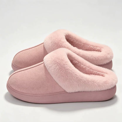 Slippers Faux-Fur Lined Memory Foam & Slip-Resistant