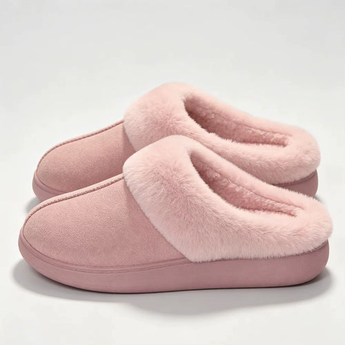 Slippers Faux-Fur Lined Memory Foam & Slip-Resistant