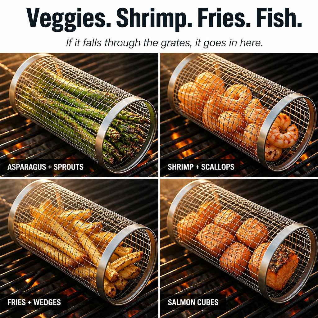 FireGlide™ — Grab Every Veggie, Shrimp & Crisp the Grates Made to Feast On