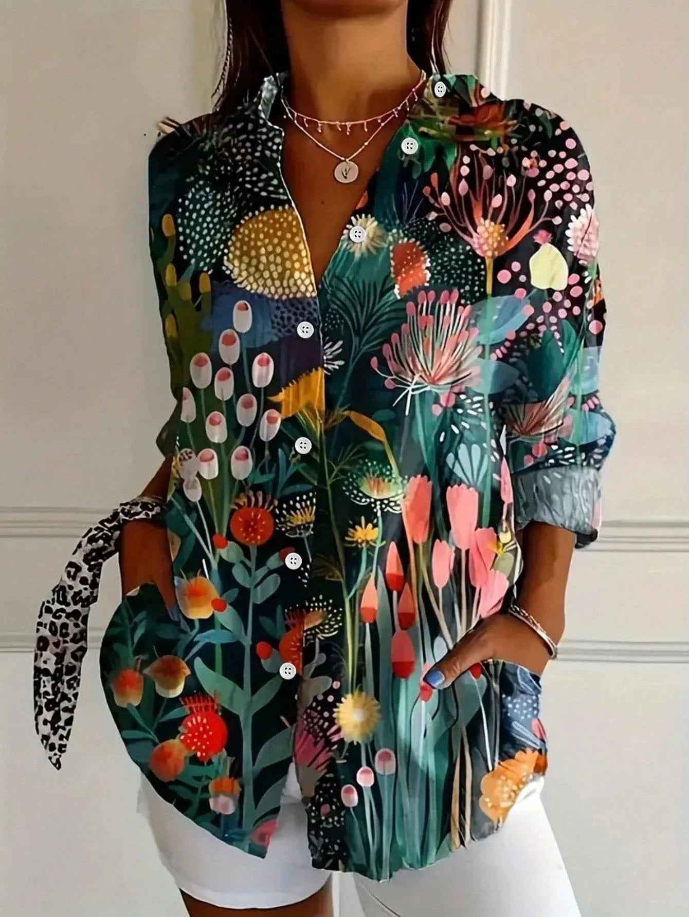 LumiraFlow™ Blouse — Unleash Bold Confidence with Every Wear and Never-Fade Comfort