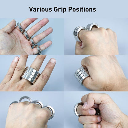4-Ring Foldable Fidget Toy | Smooth Rotating Rings | Titanium-Plated Steel | Stress Relief